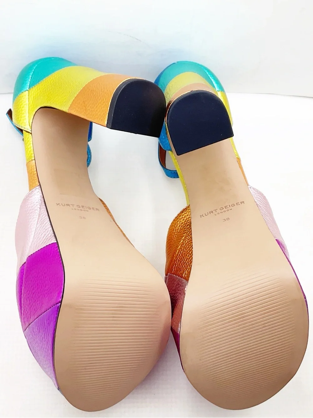🆕{Kurt Geiger London} Kensington Leather Embellished High Heel Platform Pumps